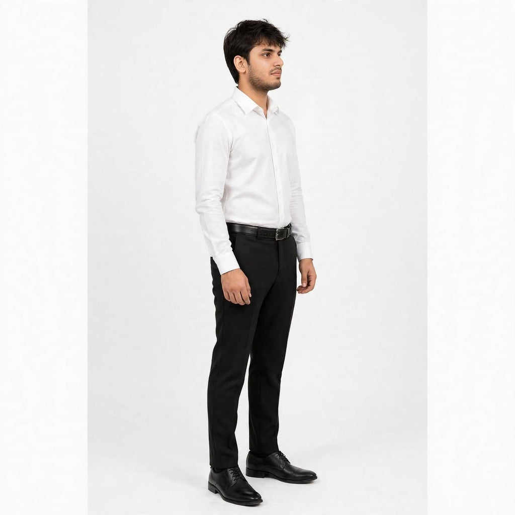 Formal Pants – Cotton Lycra Regular Fit Plain Trousers For Men